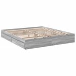 vidaXL Cadre de lit à tiroirs sonoma gris 180x200 cm bois d'ingénierie