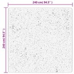 vidaXL Tapis shaggy à poils longs moderne noir et crème 240x240 cm