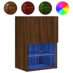 vidaXL Meubles TV avec lumières LED 2 Pièces chêne marron 40 5x30x60 cm
