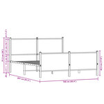 vidaXL Cadre de lit en métal sans matelas chêne marron 160x200 cm