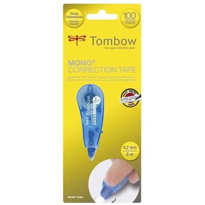 rouleau correcteur jetable MONO CCE, 4,2mm x 6m, bleu x 6 TOMBOW