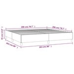 vidaXL Cadre de lit sans matelas gris foncé 200x200 cm velours