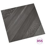 vidaXL Dalles de plancher autoadhésives 55 Pièces PVC 5 11 m² gris rayé