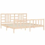 vidaXL Cadre de lit avec tête de lit 200x200 cm bois massif