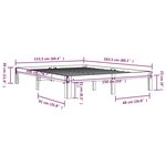 vidaXL Cadre de lit Blanc Bois massif 150x200 cm Très grand