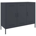 vidaXL Buffet anthracite 100 5x39x79 cm acier laminé à froid