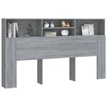 vidaXL Armoire de tête de lit Sonoma gris 180x19x103 5 cm
