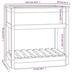 vidaXL Jardinière avec étagère Gris 82 5x54x81 cm Bois massif de pin