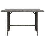 vidaXL Table à dîner de jardin Gris 110x70x65 cm Résine tressée