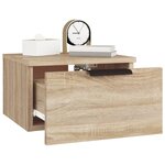 vidaXL Table de chevet murale Chêne sonoma 34x30x20 cm