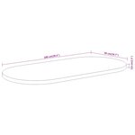 vidaXL Dessus de table 100x50x3 8 cm ovale bois massif d'acacia