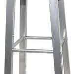 vidaXL Tabourets de bar lot de 4 argenté et marron MDF