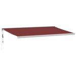 vidaXL Auvent rétractable automatique bordeaux 500x300 cm