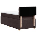 vidaXL Sommier à lattes de lit avec matelas Marron foncé 100x200 cm