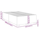 vidaXL Cadre de lit gris foncé 120x190 cm velours