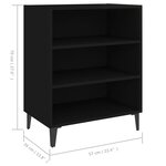 vidaXL Buffet Noir 57x35x70 cm Aggloméré