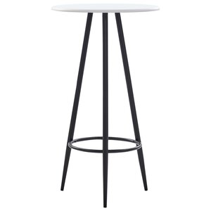 vidaXL Table de bar Blanc 60 x 107 5 cm MDF