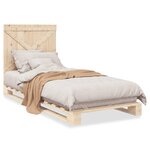 vidaXL Cadre de lit avec tête de lit 90x200 cm bois de pin massif