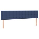 vidaXL Sommier à lattes de lit avec matelas bleu 120x190 cm tissu