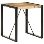 vidaXL Table de salle à manger 70x70x75cm Bois de manguier massif brut