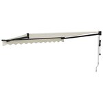 vidaXL Auvent rétractable automatique crème 3x2 5 m