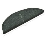 vidaXL Tapis autoadhésifs de marches 5 Pièces Vert 56x17x3 cm Aiguilleté
