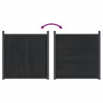 vidaXL Panneau de clôture gris 1045x186 cm WPC