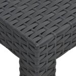 vidaXL Salon de jardin 3 Pièces avec coussins PP Rotin Anthracite