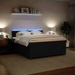 vidaXL Sommier à lattes de lit et matelas Noir 200x200 cm Velours