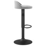 vidaXL Tabourets de bar lot de 2 gris clair velours