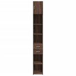 vidaXL Armoire de rangement mince chêne marron 30x42 5x225 cm