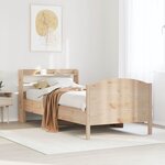 vidaXL Cadre de lit sans matelas 100x200 cm bois massif de pin