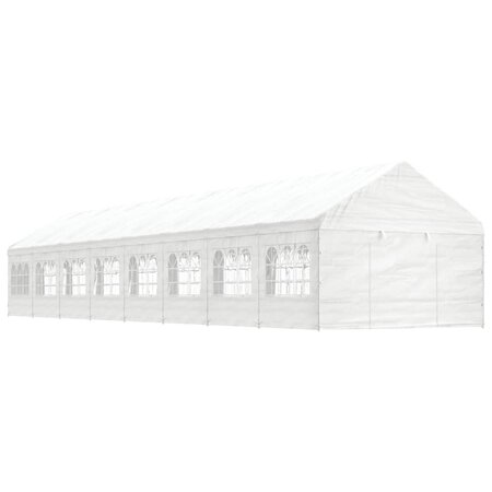 vidaXL Belvédère avec toit blanc 17 84x4 08x3 22 m polyéthylène