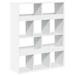 vidaXL Cloison de séparation blanc 100x33x125 5 cm bois d'ingénierie