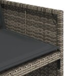 vidaXL Ensemble à manger de jardin 5 Pièces coussins gris résine tressée