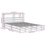 vidaXL Cadre de lit sans matelas cire marron 140x190cm bois pin massif