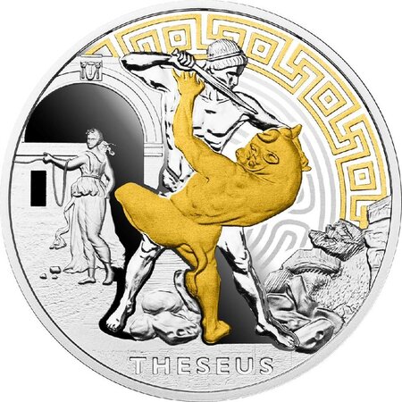 Pièce de monnaie en Argent 1 Dollar g 31.1 (1 oz) Millésime 2024 THESEUS