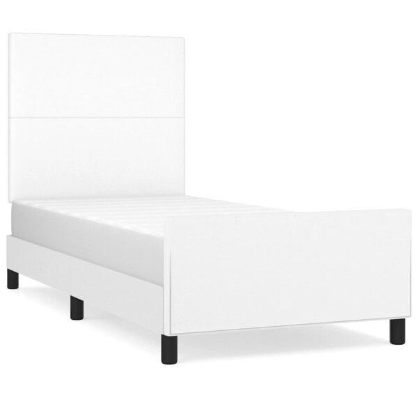 vidaXL Cadre de lit avec tête de lit Blanc 80x200 cm Similicuir