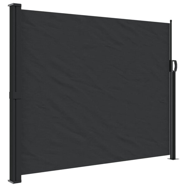 vidaXL Auvent latéral rétractable noir 160x600 cm