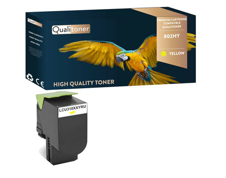 Qualitoner x1 toner 802hy jaune compatible pour lexmark