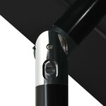 vidaXL Parasol à 3 niveaux avec mât en aluminium Noir 3 5 m