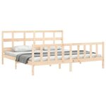 vidaXL Cadre de lit avec tête de lit 200x200 cm bois massif
