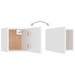 vidaXL Ensemble de meubles TV 3 Pièces Blanc Bois d'ingénierie