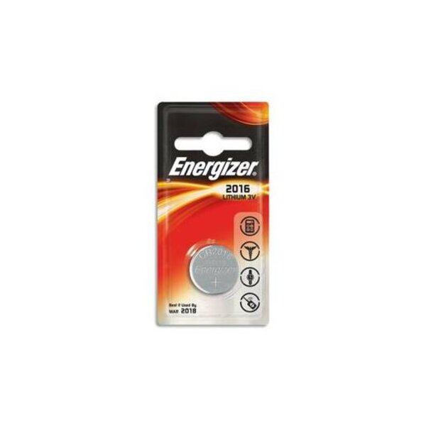 Blister de 1 pile lithium calculatrices/photo CR 2016 3V ENERGIZER