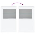vidaXL Armoire latérale avec éclairage LED blanc bois d'ingénierie
