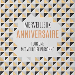 Carte anniversaire pour une merveilleuse personne - draeger paris
