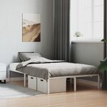vidaXL Cadre de lit métal blanc 120x200 cm