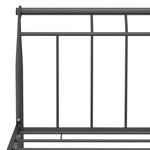 vidaXL Cadre de lit Noir Métal 90x200 cm
