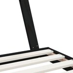 vidaXL Cadre de lit pour enfant noir 70x140 cm bois de pin massif