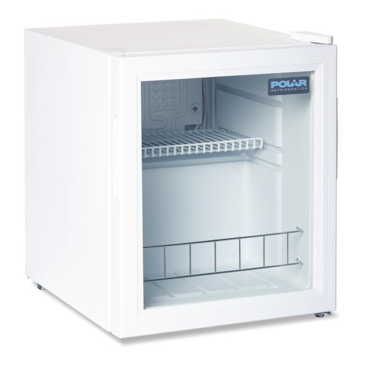 Mini frigo vitré professionnel à boissons - polar - r600a - acier  inoxydable146430vitrée x480x510mm - La Poste